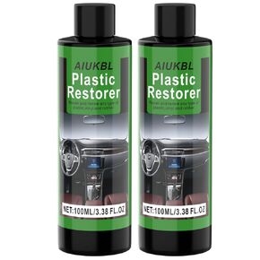 Graphene Plastic Restorer & Ceramic Coating Kit - Ultimate Car Detailing Solution - Resists Water, UV Rays, Dirt - Highly Concentrated Hydrophobic Trim Coating (2Pack)