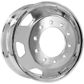 Aluminum Truck Wheel 22.5" x 8.25" Truck & Bus Wheels Both-Side Rims Mirror Polished Kenworth Stylized 7 Holes 1 PC