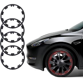 Tesla Model Y 20 Inch Wheel Rim Protector ABS Tesla Wheel Protector for Model Y 2017-2024 Black 4Pcs