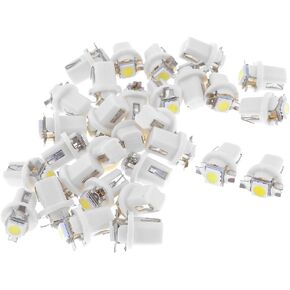 uxcell Car T5 B8.5D 5050 Surface Mount Device LED Side Light Dashboard Guage Lamp White 30 Pcs