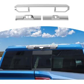for Silverado High Mount 3rd Brake Light Trim Cover Chrome for Chevrolet Silverado2022 Up for GMC Sierra 2022 Up Chrome Exterior Accessories 3pcs