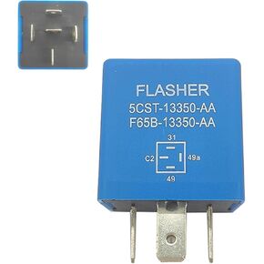 5 pin 12 Volt Turn Signal Flasher Relay for Lights Compatible with Ford 1995-2014 F350 F150 F250 F350 Super Duty Escape Excursion Expedition 5C3T-13350-AA F65B-13350-AA Hazard Warning Relay
