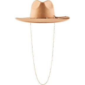 Mud Pie Women's Chain Fedora Ivory
