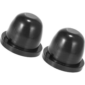 Motoforti Universal Car Headlight Dust Cover, Rubber, Black, 2 Pcs
