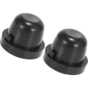 Motoforti Universal Car Headlight Dust Cover, 65mm, Rubber, Black, 2 Pcs