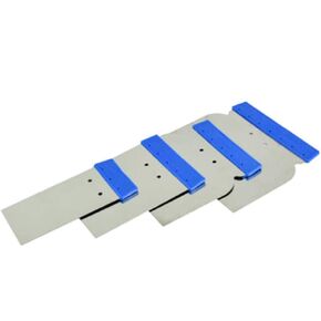 Metal Body Filler Scraper Stainless Steel spreaders Set 4pcs 50/80/100/120 mm for applying bondo fillers, putties, resins