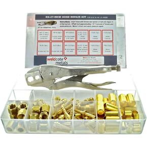 Weldcote RK-27-WCM Hose Repair Kit 3/16" & 1/4" ID Hose A & B Fittings