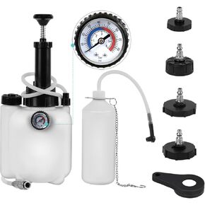 BreeRainz 3L Brake Bleeder Kit, Manual Brake Bleeder Fluid Pump with 4 Master Cylinder Adapters and 1L Brake Bleeder Bottle Suitable for Most Vehicles