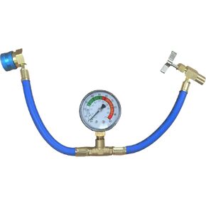 Hoteche Self-Sealing R1234yf A/C Can Tap Gauge Hose Recharge AC Conditioning 1/2" Acme Left Hand Threads HD77