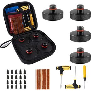 Tesla Jack Pads Lifting Jack Pad for Tesla Model 3/Y/S/X,4 Pack Pucks Accessories with Tire Repair Tools Kit for Tesla Vehicles 2016 to 2024