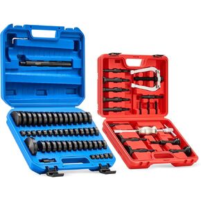 Orion Motor Tech 2 in 1 Blind Hole Bearing Puller & Bushing Press Kit, Complete Bearing & Bushing Service Kit with Bearing Race and Seal Puller, Bushing Driver Tools, Wheel Bearing Removal Tool Set