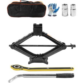 Car Jack,Car Jack and Stand Kit,Scissor Jack,Car Accessories Tire Changing Kit,Car Jack Kit,Scissor Jack for Car Kit with Tire Wrench,Universal Tire Change Car Emergency Kit for Car SUV