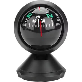 Mandark Car Compass, Vehicle Compass Ball with Bottom Stick, Dash Mount Adjustible Auto Interior Accessories for Navigation Hiking Direction Guidance, Universal for SUV, Truck, RV