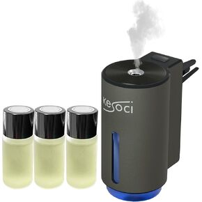 Smart Car Air Freshener: Revolutionary Smart Car Diffuser Vent Clip with 3 Exclusive 10 ml Fragrances (White Tea, Shangri_La and Jasmine)