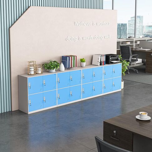 MECOLOR Steel Office Locker Cabinet with Keys, School and Home Storage Locker Organizer，Kids Locker for Cloth and Toy Organizer,Living Room Boy and Girl Metal Storage Locker Cabinet (Yelllow)… in Saudi Arabia