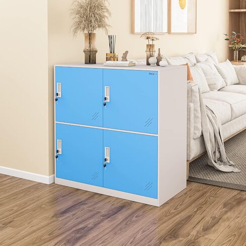 MECOLOR Steel Office Locker Cabinet with Keys, School and Home Storage Locker Organizer，Kids Locker for Cloth and Toy Organizer,Living Room Boy and Girl Metal Storage Locker Cabinet (Yelllow)… in Saudi Arabia