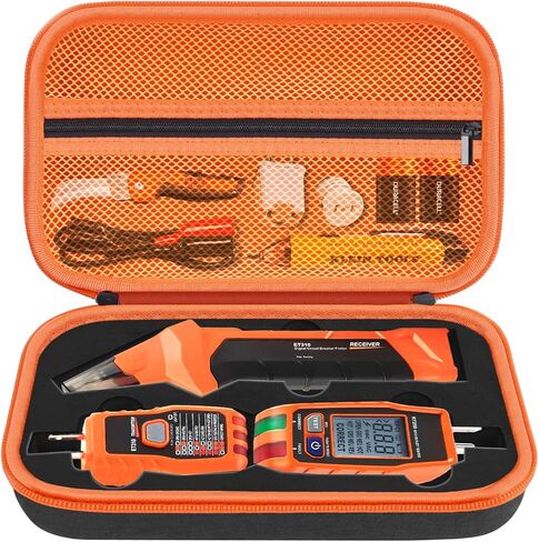 حقيبة حمل لجهاز Klein Tools ET310 AC جهاز اختبار قاطع الدائرة الكهربائية و80016 مجموعة اختبار المخرج وRT250 GFCI جهاز اختبار الأوعية وحقيبة تنظيم أدوات الكهرباء، أسود (الجراب فقط) in Saudi Arabia