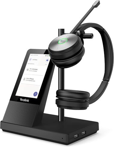 Yealink WH66 Mono Wireless DECT Headset Teams Certified,Long Wireless Range 160m/525ft,Talk Time 13H,Speaker,Work with PC/Laptop/Desk Phone,and Cell Phone (USB-A,Bluetooth),Noise Canceling Microphone in Kuwait