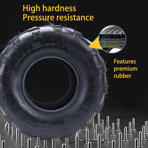 2 Pack 145/70-6 Tires for Go Kart ATV Mini Bike Tires Coleman CC100X CT100u Tires, 145/70-6 Tires 145 70-6 Tires in Kuwait