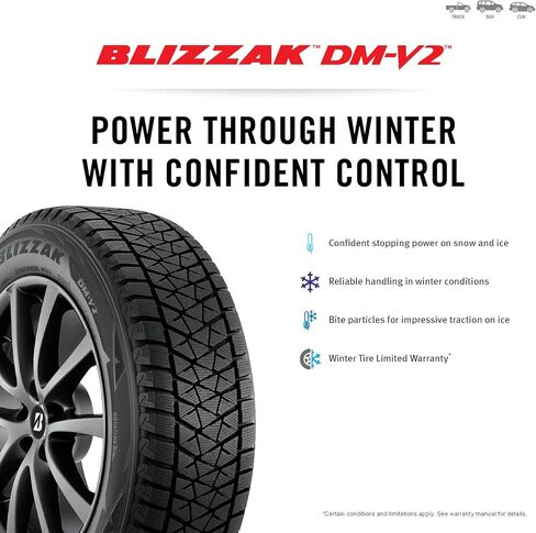 إطار Bridgestone Blizzak DM-V2 للشتاء/الثلج لسيارات الدفع الرباعي 265/70R17 115 R in Saudi Arabia