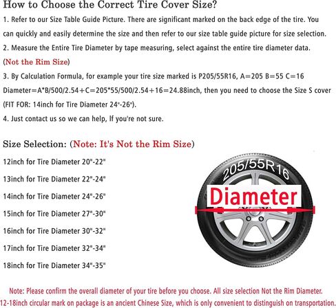 Moonet PVC Thickening Leather Tire Wheel Covers 2 Pack- Tough Tire Wheel Protector for Truck, SUV, Motorhome, Camper,Trailer,RV - Universal Fits Tire Diameters 40-42 inches,Black in Kuwait