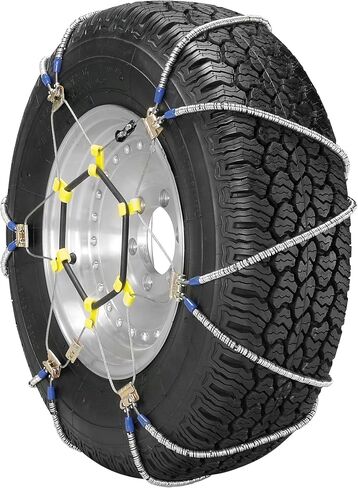 شركة سلسلة الأمان ZT837 Super Z سلاسل إطارات الجر شديدة التحمل للشاحنات وسيارات الدفع الرباعي كاملة الحجم، تركيب سريع للغاية مع شدادات مطاطية مدمجة، مجموعة من 2 in Saudi Arabia