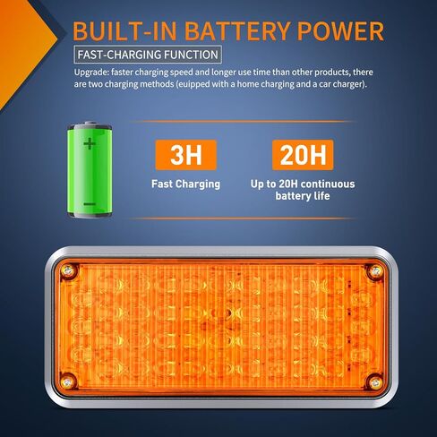 Nilight 2PCS 42LED Amber Wireless Magnetic Strobe Lights Portable Warning Hazard Strobe Lights Surface Mount Waterproof 5 Patterns for 12V 24V Cars Trucks Van Off Road Vehicles ATV in Saudi Arabia