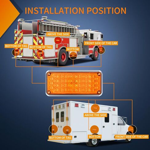 Nilight 2PCS 42LED Amber Wireless Magnetic Strobe Lights Portable Warning Hazard Strobe Lights Surface Mount Waterproof 5 Patterns for 12V 24V Cars Trucks Van Off Road Vehicles ATV in Saudi Arabia