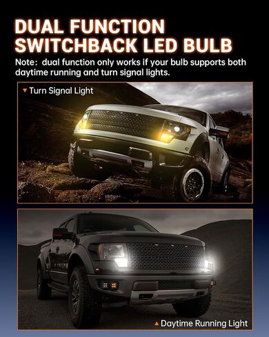 SEALIGHT 3157 LED Bulb, 3156 DRL & Turn Signal Light White/Amber Switchback Dual Color, 3600LM 30W Super Bright 4157 3056 3057 4057 LED Replacement for Daytime Running Light, Pack of 2 in Saudi Arabia