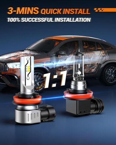SEALIGHT 𝟗𝟎𝟎𝟔 HB4 Fog Light Bulbs or DRL, 6500K 10000LM 𝟗𝟎𝟎𝟔/HB4 Fog Lights Bulbs Fog Lights or Daytime Running Light, 1:1 Size Plug ang Play, Non-polarity, 2 Pack in Saudi Arabia