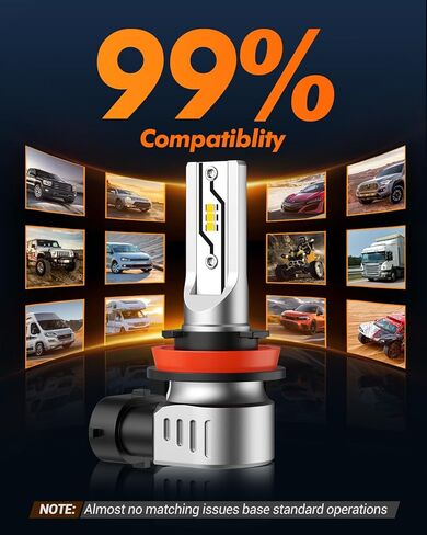 SEALIGHT 𝟗𝟎𝟎𝟔 HB4 Fog Light Bulbs or DRL, 6500K 10000LM 𝟗𝟎𝟎𝟔/HB4 Fog Lights Bulbs Fog Lights or Daytime Running Light, 1:1 Size Plug ang Play, Non-polarity, 2 Pack in Saudi Arabia