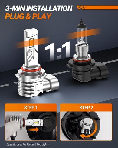 SEALIGHT H10 LED Fog Light Bulb, 9140 9040 9045 9145 Fog Lights Led CANbus Ready, 6000K 16000LM White Strong Penetration, 1:1 OEM Bulb Plug-N-Play, Pack of 2 in Saudi Arabia
