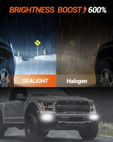 SEALIGHT H10 9140 9145 LED Fog Light Bulbs or DRL, 600% Brightness H10 Fog Lights LED Bulb 6500K White 10000LM Strong Penetration 9040 9045 Fog Light Bulbs for Car, 3 Mins Plug & Play, Pack of 2 in Saudi Arabia
