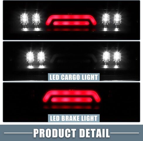 LED Third 3rd Brake High Mount Stop Light AL3Z13A613E Brake Tail Cargo Light for Ford F-150 2009-2014 Black Housing Smoked Lens in Saudi Arabia