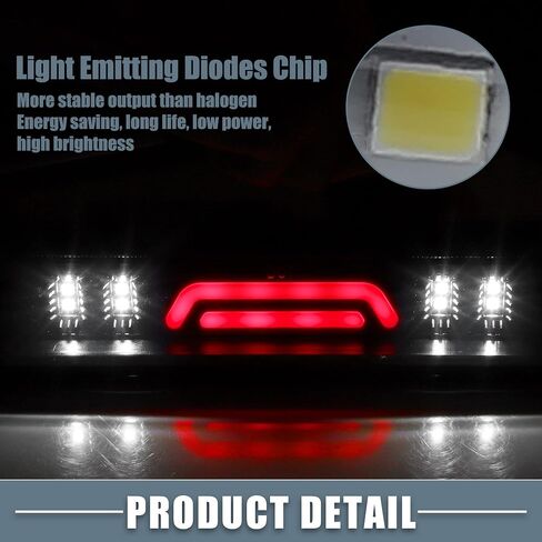 LED Third 3rd Brake High Mount Stop Light AL3Z13A613E Brake Tail Cargo Light for Ford F-150 2009-2014 Black Housing Smoked Lens in Saudi Arabia