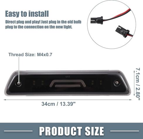 LED Third 3rd Brake High Mount Stop Light AL3Z13A613E Brake Tail Cargo Light for Ford F-150 2009-2014 Black Housing Smoked Lens in Saudi Arabia
