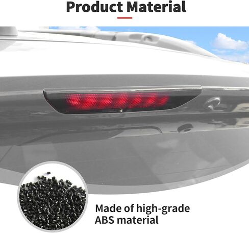 JWWY High-Mount Brake High-Level Stop Light Cover Trim Fit for 2014-2020 Dodge Durango,for 2011-2022 Jeep Grand Cherokee,for 2011-2016 Jeep Compass Exterior Accessorie Blackened in Saudi Arabia