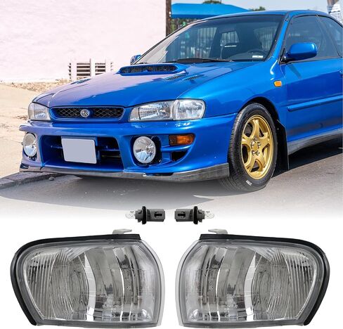 USR DEPO 95-01 Impreza Corner Lights - Front Cornering Parking Turn Signal Lamps (Left + Right) Compatible with 1995-2001 Subaru Classic Impreza GC8 GF8 (Crystal Style Clear Lens) in Saudi Arabia