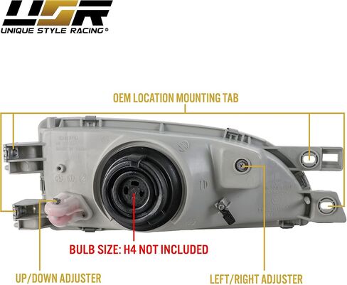 USR DEPO 95-01 Impreza Corner Lights - Front Cornering Parking Turn Signal Lamps (Left + Right) Compatible with 1995-2001 Subaru Classic Impreza GC8 GF8 (Crystal Style Clear Lens) in Saudi Arabia