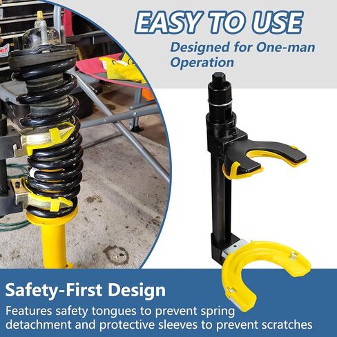 Strut Spring Compressor Set Macpherson Strut Spring Compressor Kit Interchangeable Fork Strut Coil Extractor Remover Tool with Protective Sleeve & Carrying Case in Saudi Arabia