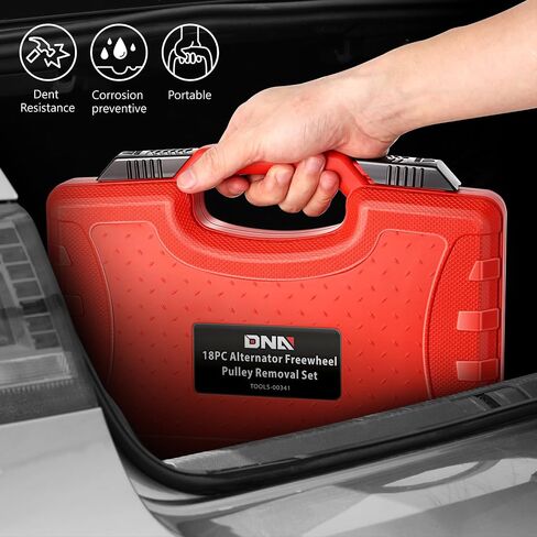 DNA MOTORING 18PCS Alternator Freewheel Pulley Removal Set Automotive Repair Tools with TRX-Star, Spline Hex Adapters, TOOLS-00341 in Saudi Arabia