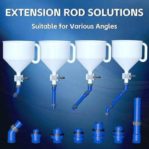 مجموعة قمع تبريد مانعة للانسكاب من KJE، مجموعة تجشؤ قمع الرادياتير، 19 قطعة نظام تبريد نازف سائل التبريد المضاد للانسكاب، محولات للمركبة العالمية in Kuwait