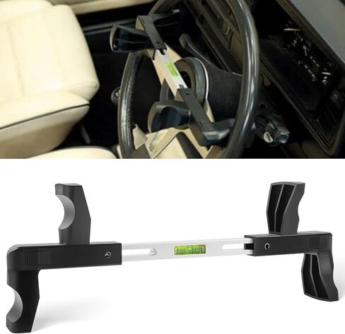 ATD-3100 أداة محاذاة مستوى عجلة القيادة - أداة شريط مستوى عجلة القيادة - استخدام عالمي لسيارات الركاب والشاحنات والشاحنات ذات القطر الداخلي لعجلة القيادة 270 مم - 340 مم، محملة بنابض in Kuwait