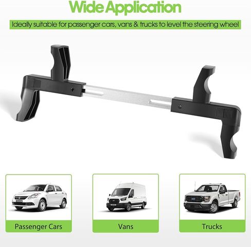 ATD-3100 أداة محاذاة مستوى عجلة القيادة - أداة شريط مستوى عجلة القيادة - استخدام عالمي لسيارات الركاب والشاحنات والشاحنات ذات القطر الداخلي لعجلة القيادة 270 مم - 340 مم، محملة بنابض in Kuwait