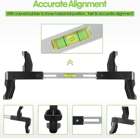 ATD-3100 أداة محاذاة مستوى عجلة القيادة - أداة شريط مستوى عجلة القيادة - استخدام عالمي لسيارات الركاب والشاحنات والشاحنات ذات القطر الداخلي لعجلة القيادة 270 مم - 340 مم، محملة بنابض in Kuwait