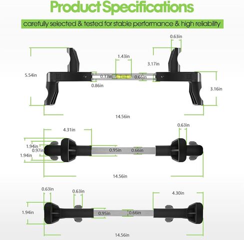 ATD-3100 أداة محاذاة مستوى عجلة القيادة - أداة شريط مستوى عجلة القيادة - استخدام عالمي لسيارات الركاب والشاحنات والشاحنات ذات القطر الداخلي لعجلة القيادة 270 مم - 340 مم، محملة بنابض in Kuwait