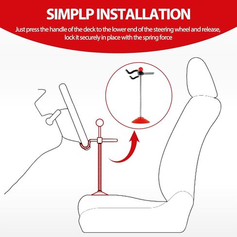 حامل عجلة القيادة قابل للتعديل، قفل عجلة القيادة لمحاذاة السيارة، رفع المحاذاة، أداة توسيط عجلة القيادة مناسبة للسيارات والشاحنات والشاحنات الصغيرة in Kuwait
