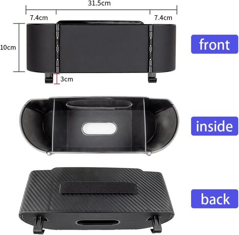 3-in-1 Car Headrest Backseat Organizer Car Seat Back Organizer with Adjustable Cup Holders Fits Less Than 4.2" Large Bottles Drinks (Beige) in Saudi Arabia