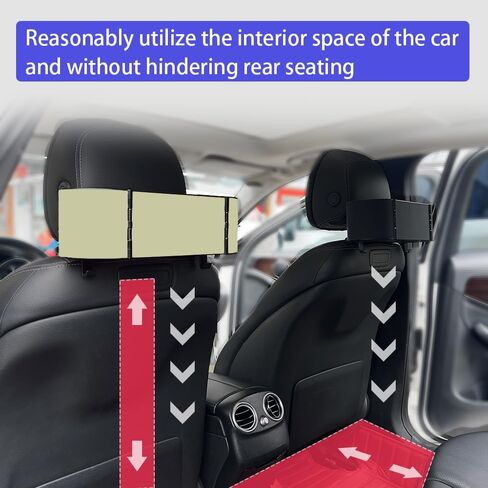 3-in-1 Car Headrest Backseat Organizer Car Seat Back Organizer with Adjustable Cup Holders Fits Less Than 4.2" Large Bottles Drinks (Beige) in Saudi Arabia