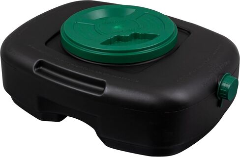 Scepter AM07029 7.3 Quart Oil Drain Pan with Lid, Filter Drain Screen, and Pour Spout for Automotive Fluids Including Engine Oil, Anti-Freeze, Transmission Fluid and More, 12" x 12-3/4" x 5.6" in Saudi Arabia